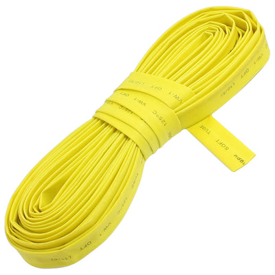 Harfington Ratio 2:1 Yellow Polyolefin 10mm Dia Heat Shrink Shrinkable Tube 10M