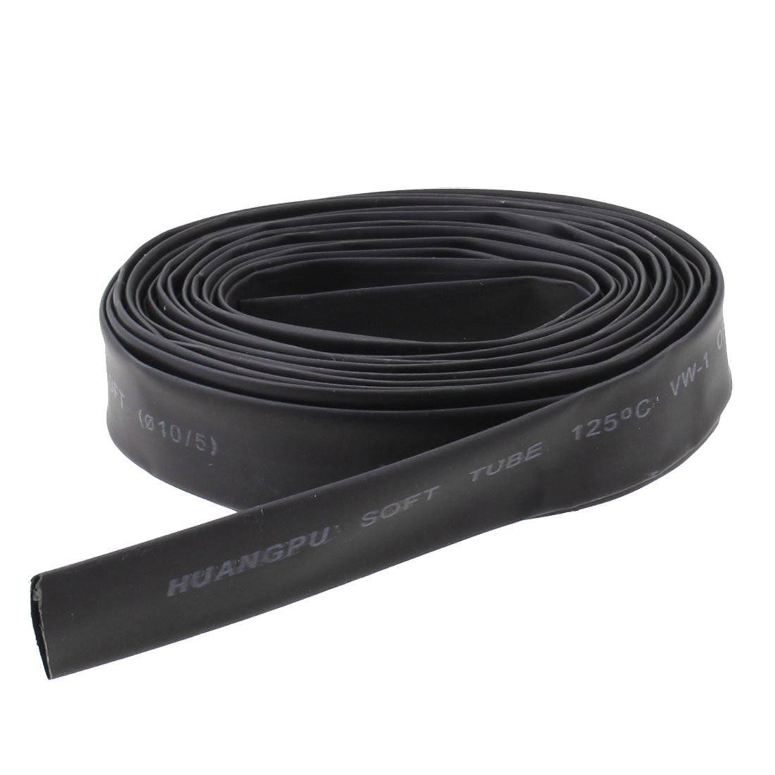 Harfington Black 10mm Dia. Heat Shrink Tubing Shrinkable Tube Sleeving Wrap Wire 5M