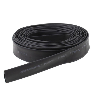 Harfington Black 10mm Dia. Heat Shrink Tubing Shrinkable Tube Sleeving Wrap Wire 5M