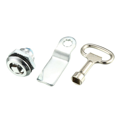 Harfington 21mm Male Thread Mailbox Cabinet Door Security Lock w Square Socket Key