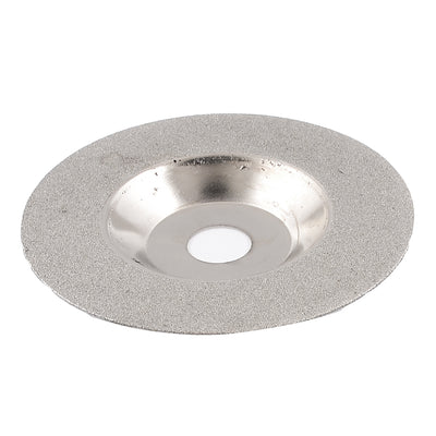 Harfington 10cm Diameter 160 Grit Diamond Coated Glass Grinding Wheel Disc Silver Tone