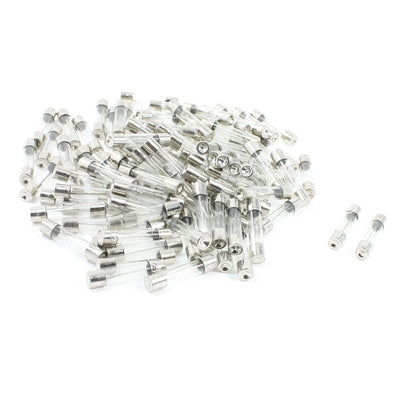 Harfington 100pcs 250V 30A 6mm×30mm Fast Blow Type Quick Glass Tube Fuses