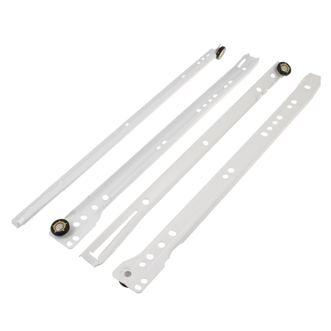 Harfington Home Office 14" A Pair Metal White Idler Wheel Drawer Slides + Screws