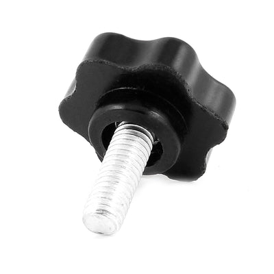 Harfington M6×15mm Male Thread 25mm Dia Star Shaped Head Clamping Screw Knob