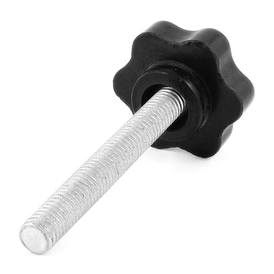 Harfington M6×44mm Male Thread 25mm Star Head Dia Screw On Type Clamping Knob