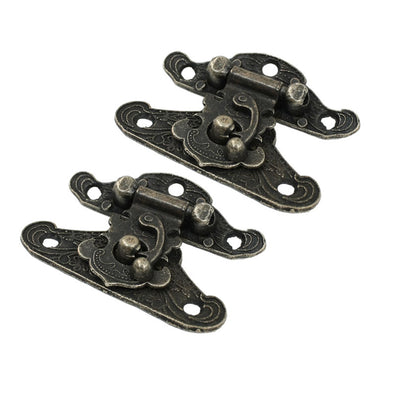 Harfington Novelty Close Design Hardware Bronze Tone Metal Vintage Style Latch 2 Sets