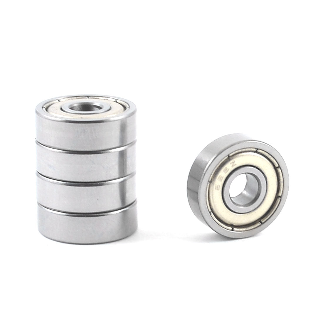 Harfington 5mm×16mm×5mm 625ZZ Gray Skateboard Groove Radial Ball Bearings 5pcs