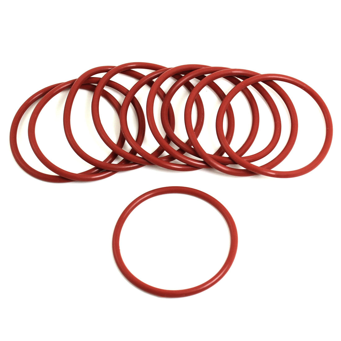 Harfington 10 Pieces 51mm×3mm×45mm Rubber Sealing Washers Oil Filter O Rings Red