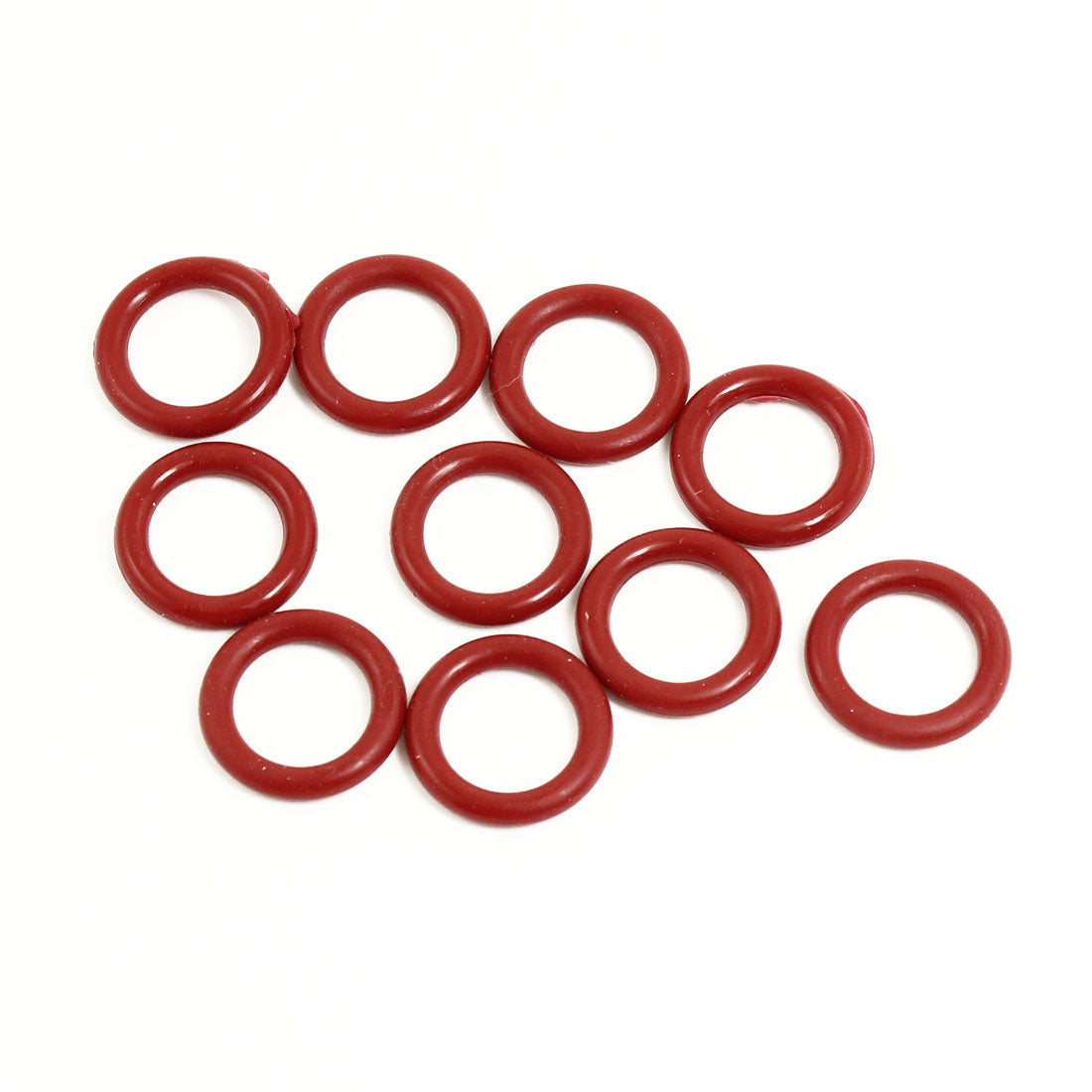 Harfington 10pcs Soft Rubber O Rings Seal Washers Replacement Red 18mm×3mm