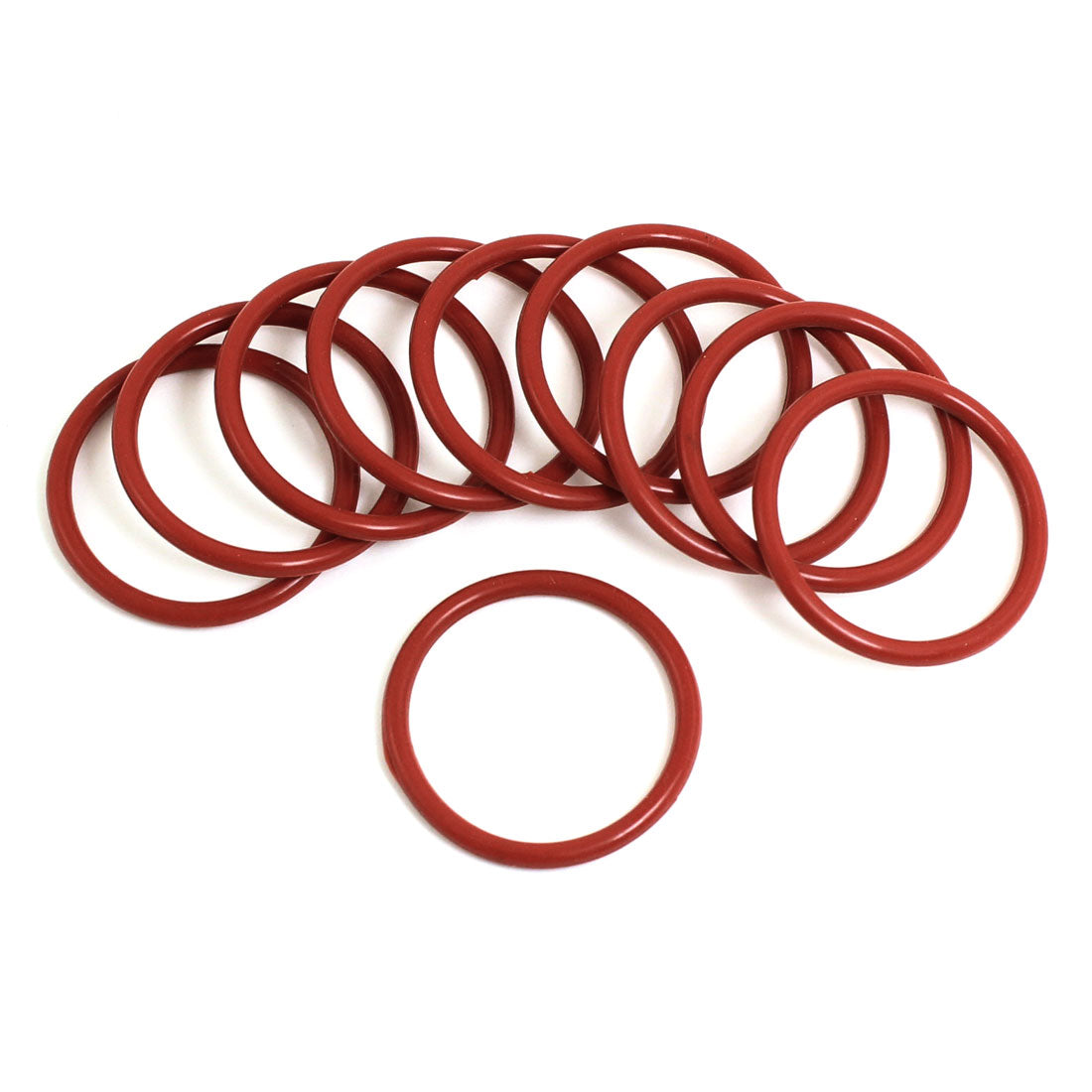 Harfington 10×Red Rubber 38mm×3mm×32mm Oil Seal O Rings Gaskets Washers