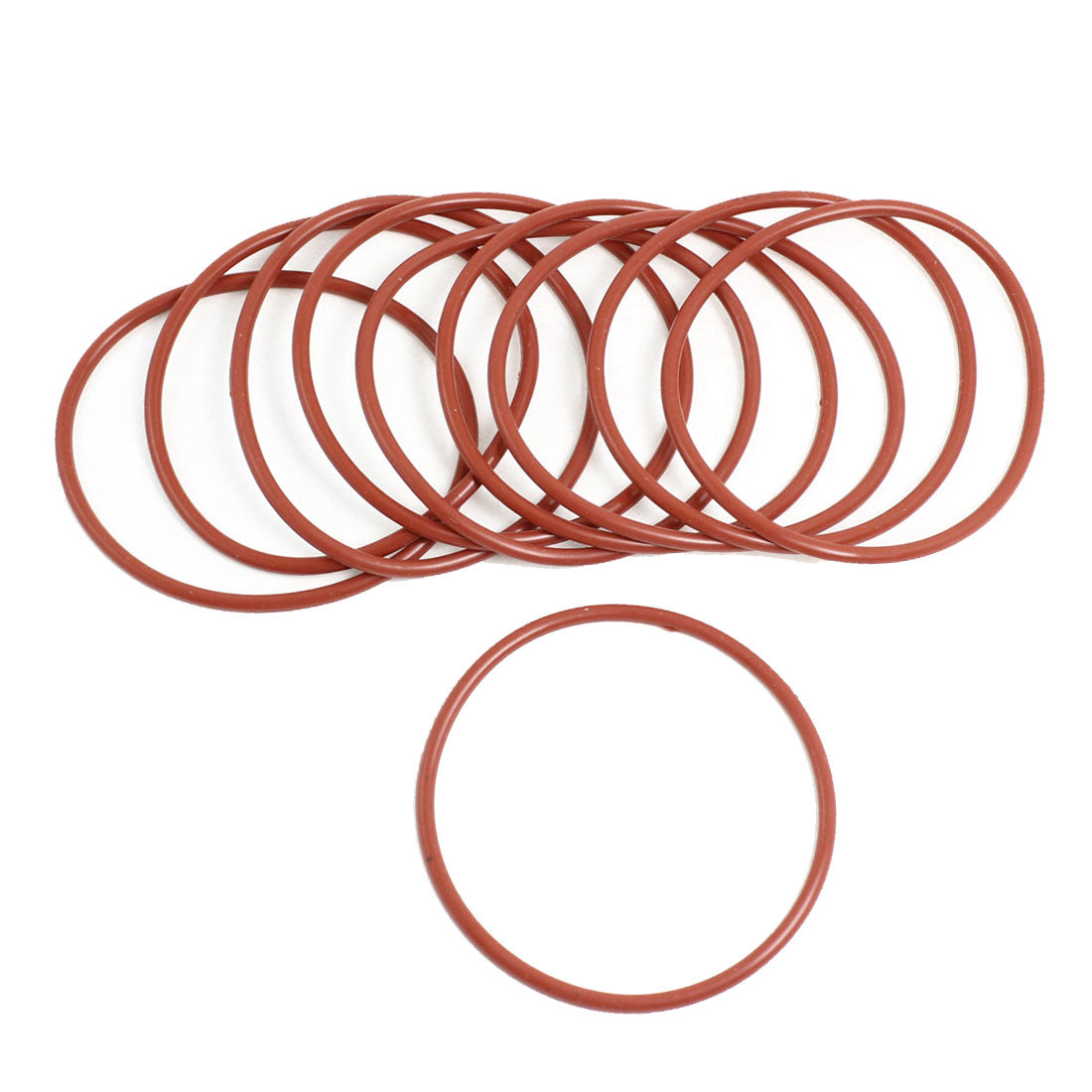 Harfington 10×Red Rubber 68mm×3mm×62mm Oil Sealing O Rings Gaskets Washers