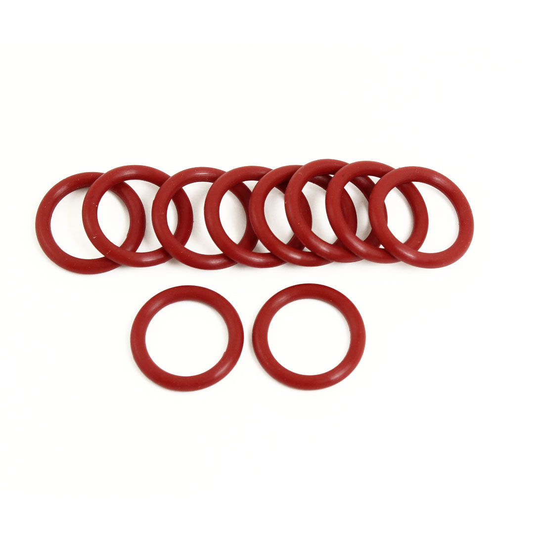 Harfington 10×Industrial Flexible Red Rubber O Ring Seal Gasket 22mm×3mm×16mm