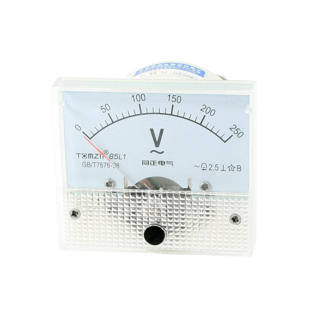 Harfington AC 0-250V Fine Tuning Dial Panel Rectangle Analog Voltage Meter Voltmeter
