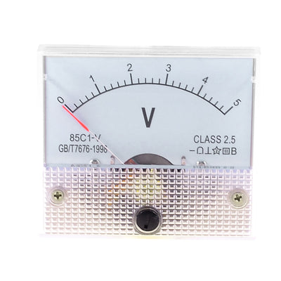 Harfington Rectangle Dial Panel Gauge Voltage Voltmeter DC 0-5V 85C1-V
