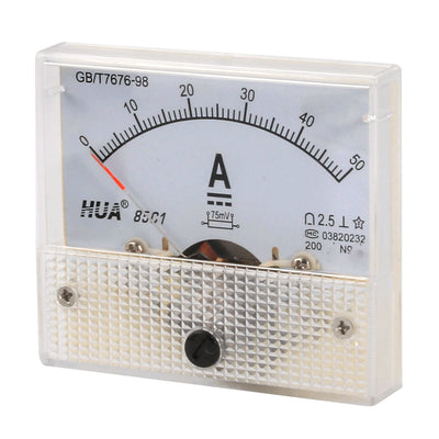 Harfington 85C1-A DC 0-50A Class 2.5 Analog Ammeter