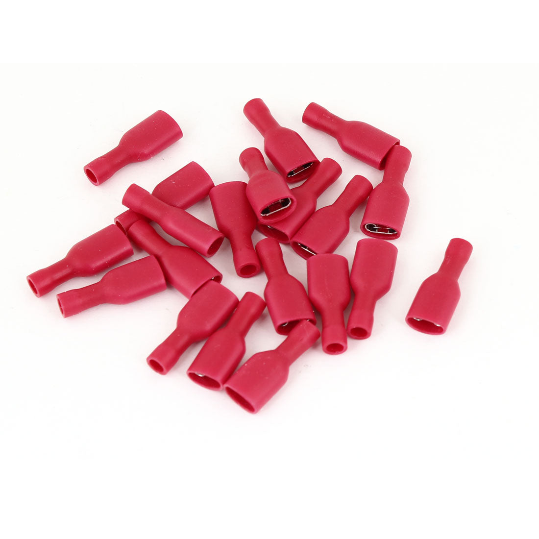 Harfington Red Sleeve 15A Fully Insulating Female Crimp Terminals for 16-14 AWG 20pcs