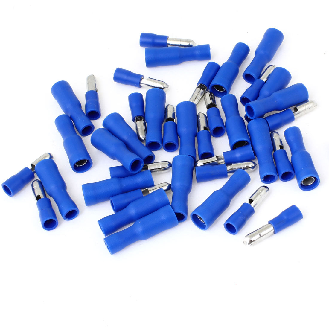 Harfington 20pcs FRD2-156 Blue Male Female Type Fully Insulated Sleeve Crimp Terminals