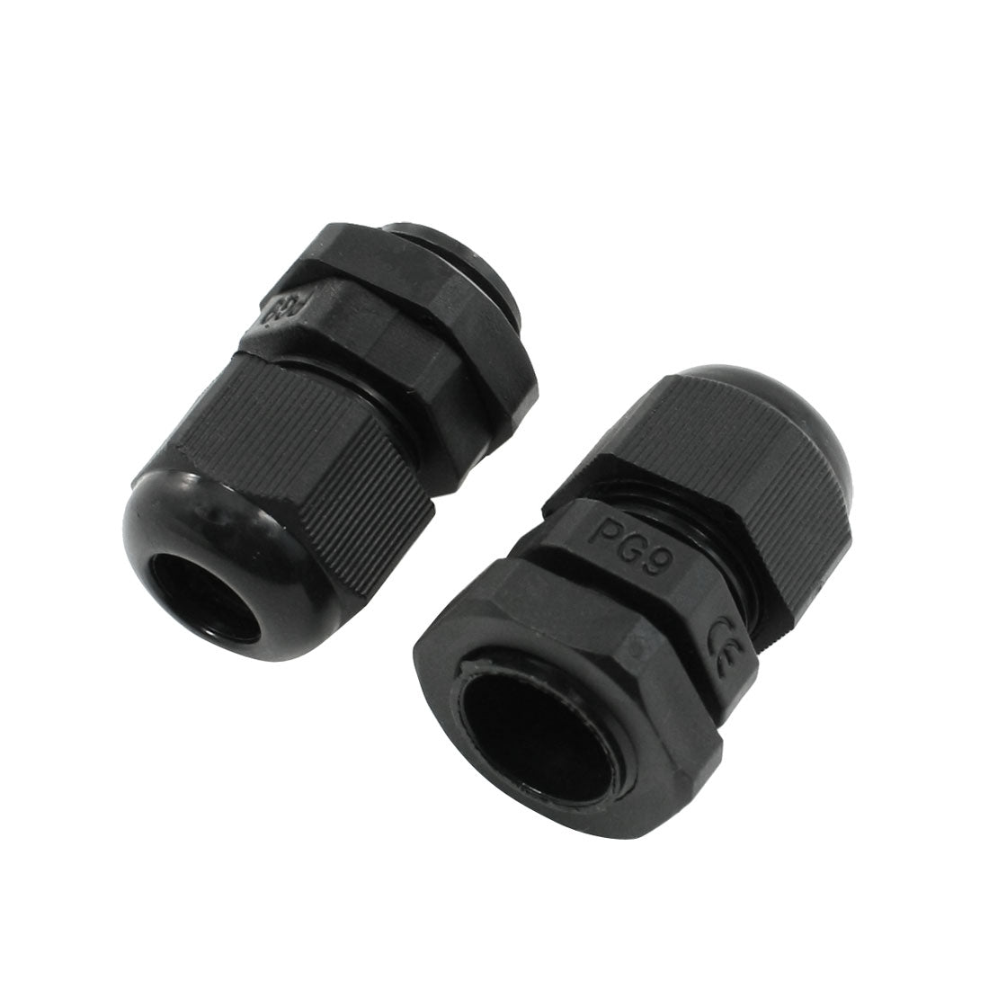 Harfington 4-9mm Black Plastic Waterproof Cable Gland Connector 2pcs
