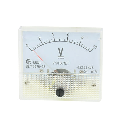 uxcell Uxcell Class 2.5 Accuracy Rectangle Shaped DC 0-10V Needle Volt Meter Gauge