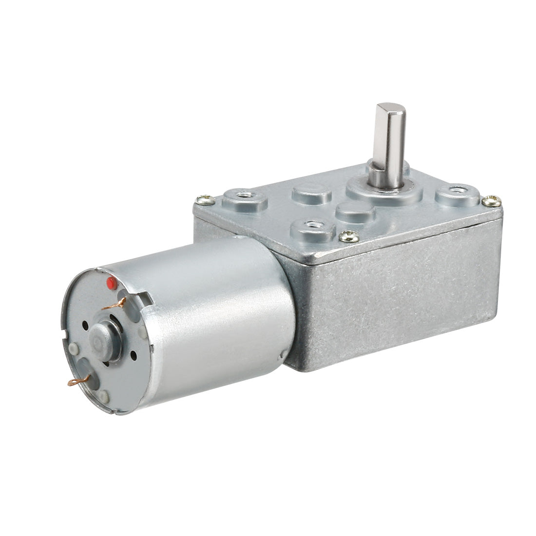 uxcell Uxcell DC 24V 1.2RPM 6mm Shaft High Torque Turbine Worm Geared Motor