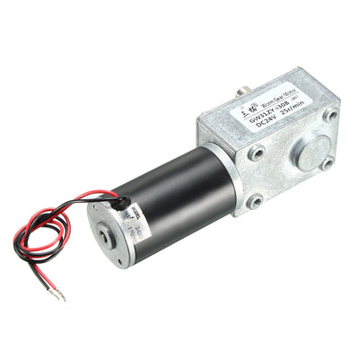 Harfington 25RPM DC 24V 8mm Dia Shaft 2 Wires Gearbox Electric Geared Motor