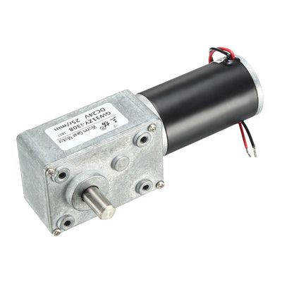 Harfington Uxcell 25RPM DC 24V 8mm Dia Shaft 2 Wires Gearbox Electric Geared Motor