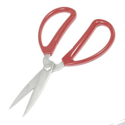 Harfington Red Plastic Handle Stainless Steel Blade Household Scissors