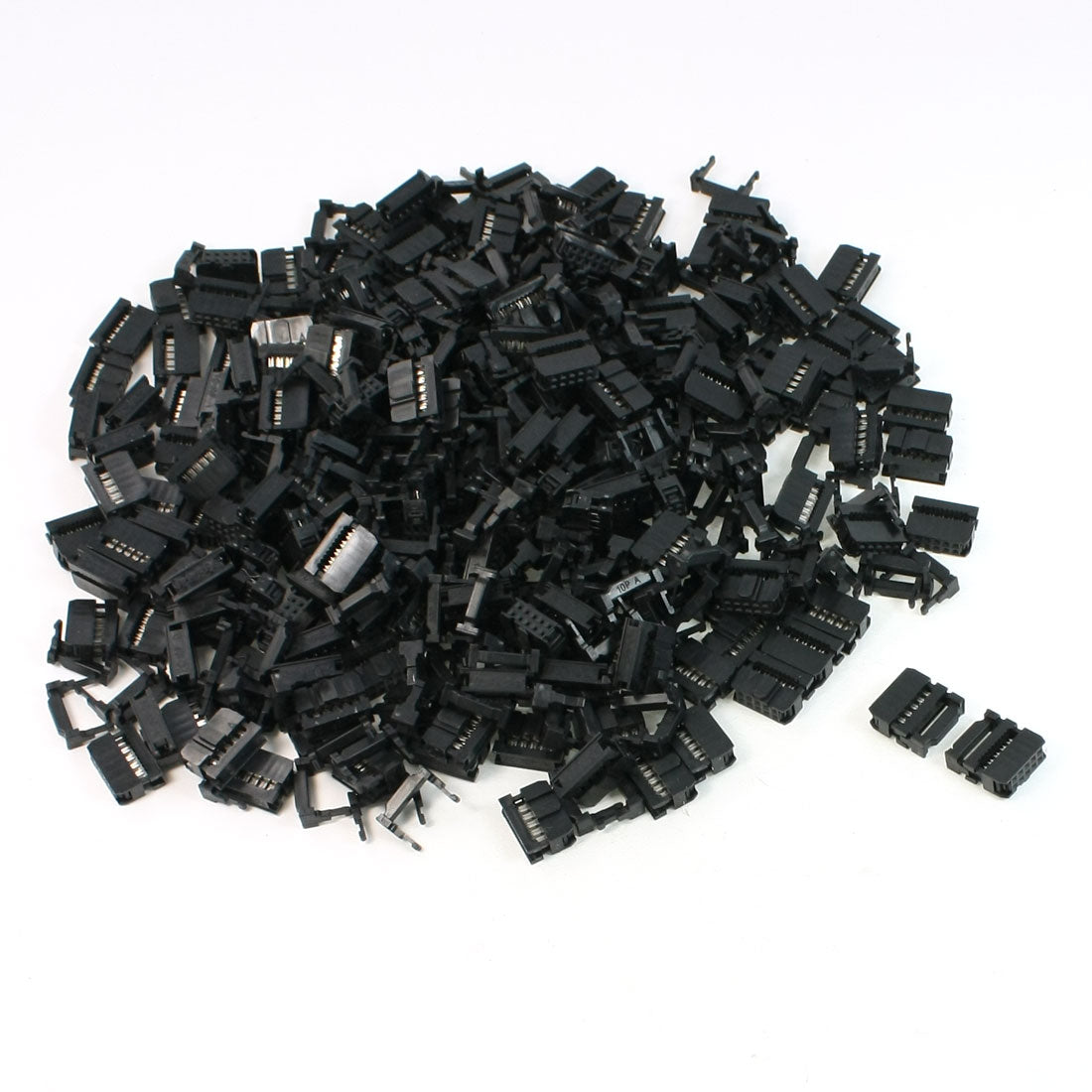 Harfington FC-10P 2.54mm Pitch Position Flat Cable IDC Socket Connector Black 200pcs