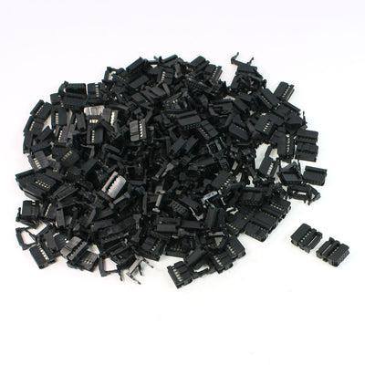 Harfington FC-10P 2.54mm Pitch Position Flat Cable IDC Socket Connector Black 200pcs