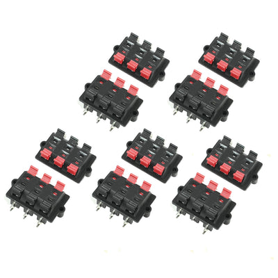 Harfington 10Pcs Plastic Housing Dual Row 6 Pin 6 Position Speaker Terminal Board