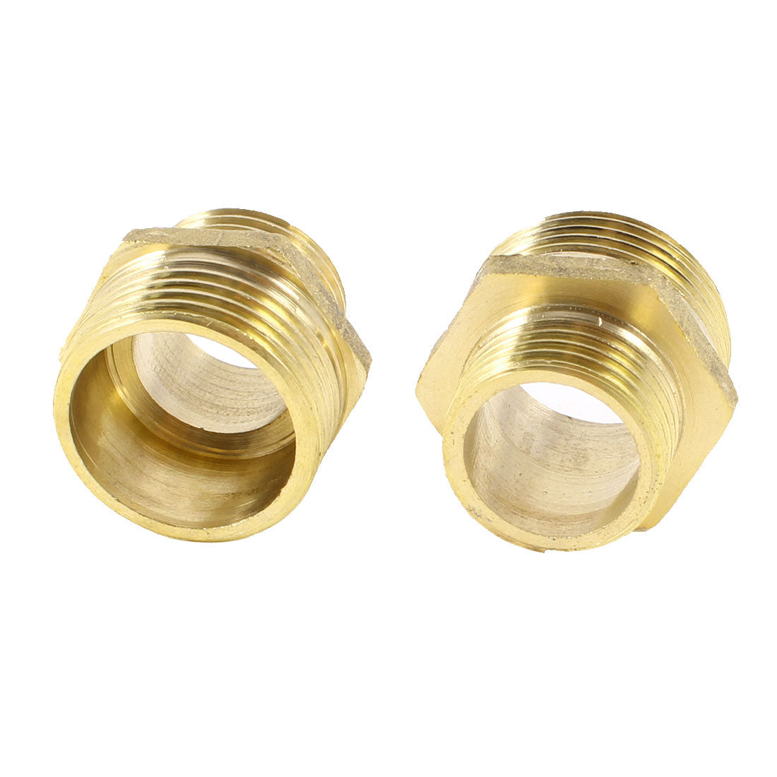 Harfington 2pcs 1/2"PT to 3/4"PT Male Thread Hex Nipple Tube Quick Couplers Connector