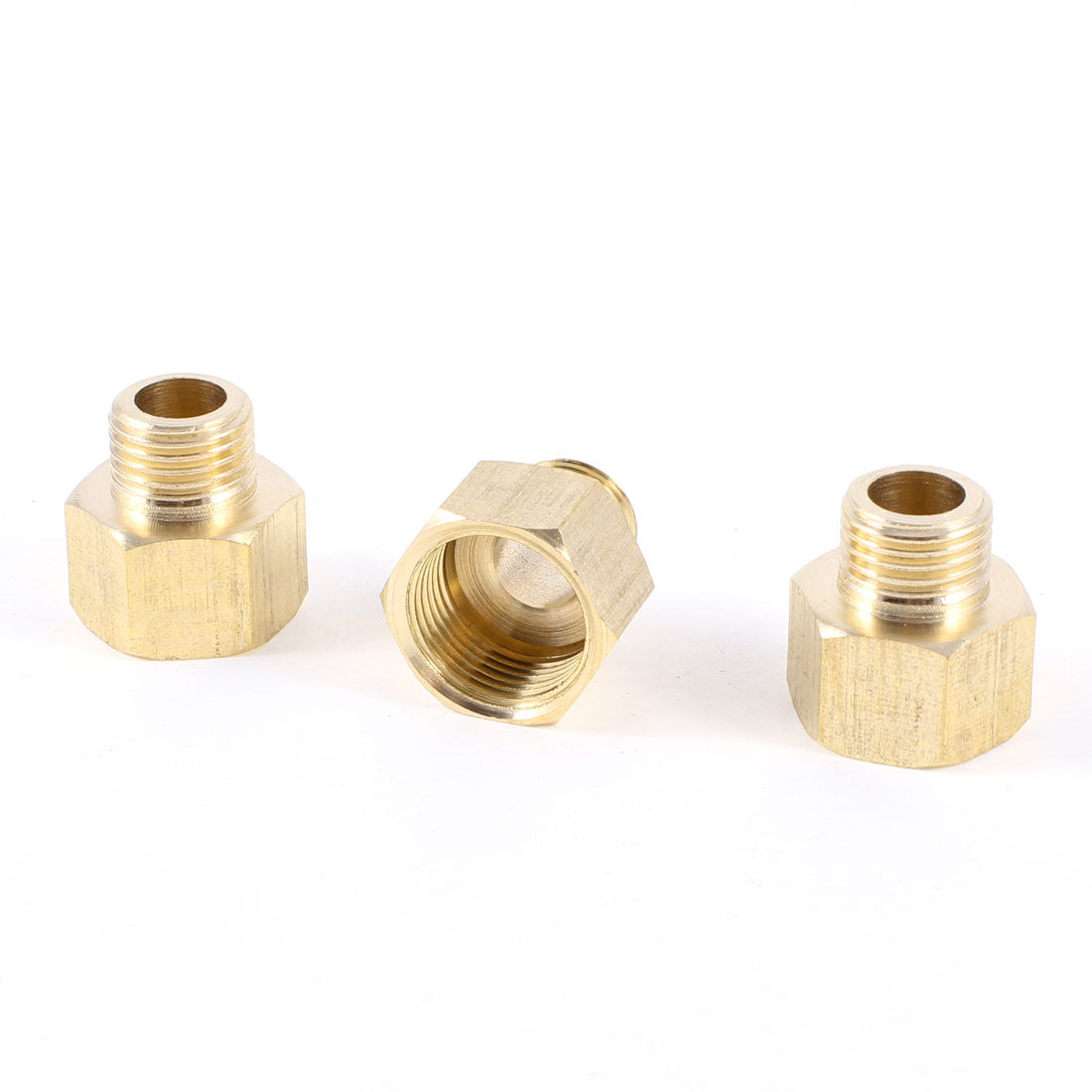 Harfington 1/4"PT to 3/8"PT Male/Female Thread Hex Nipple Straight Couplers Couplings 3pcs