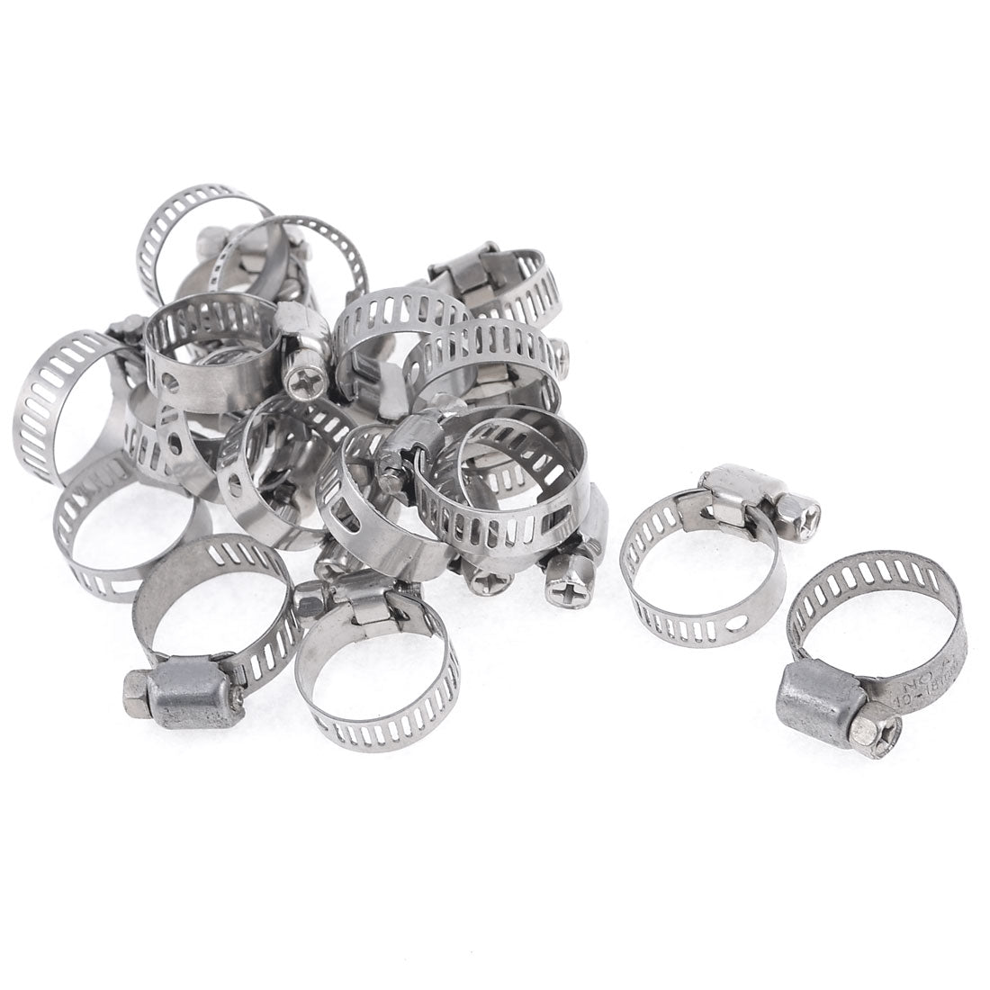 Harfington 20pcs Water Gas Pipe Adjustable Hose Clamp