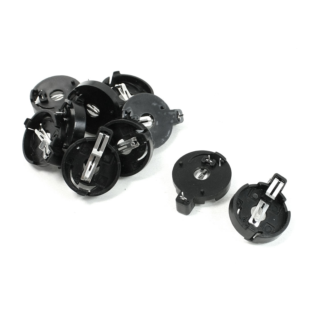 uxcell Uxcell 10 Pcs Round Shape CR/LIR2032 2025 2016 Button Battery Holder