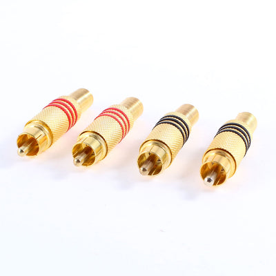 uxcell Uxcell Male RCA to 7mm Dia Coaxial Cable Spring Connectors 4 Pcs