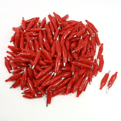Harfington Red Boot 35mm Length Electric Test Lead Alligator Clips 200pcs