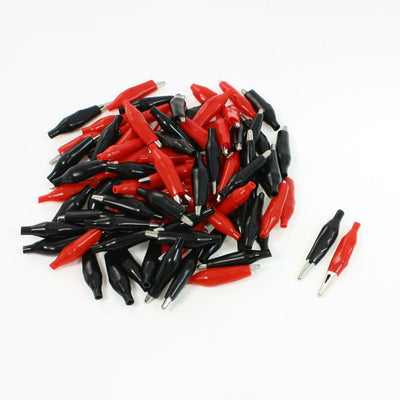 Harfington 100pcs 30mm Metal Alligator Test Clips Testing Probe