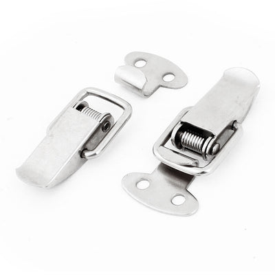 uxcell Uxcell 2 Pcs Stainless Small Clasp Hasp Connector Tool Silver Tone