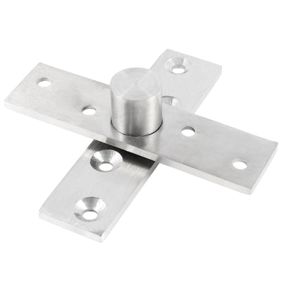 Harfington Uxcell 3.8" Long Rectangle Stainless Steel Door Fittings Top Floor Pivot 12mm Dia