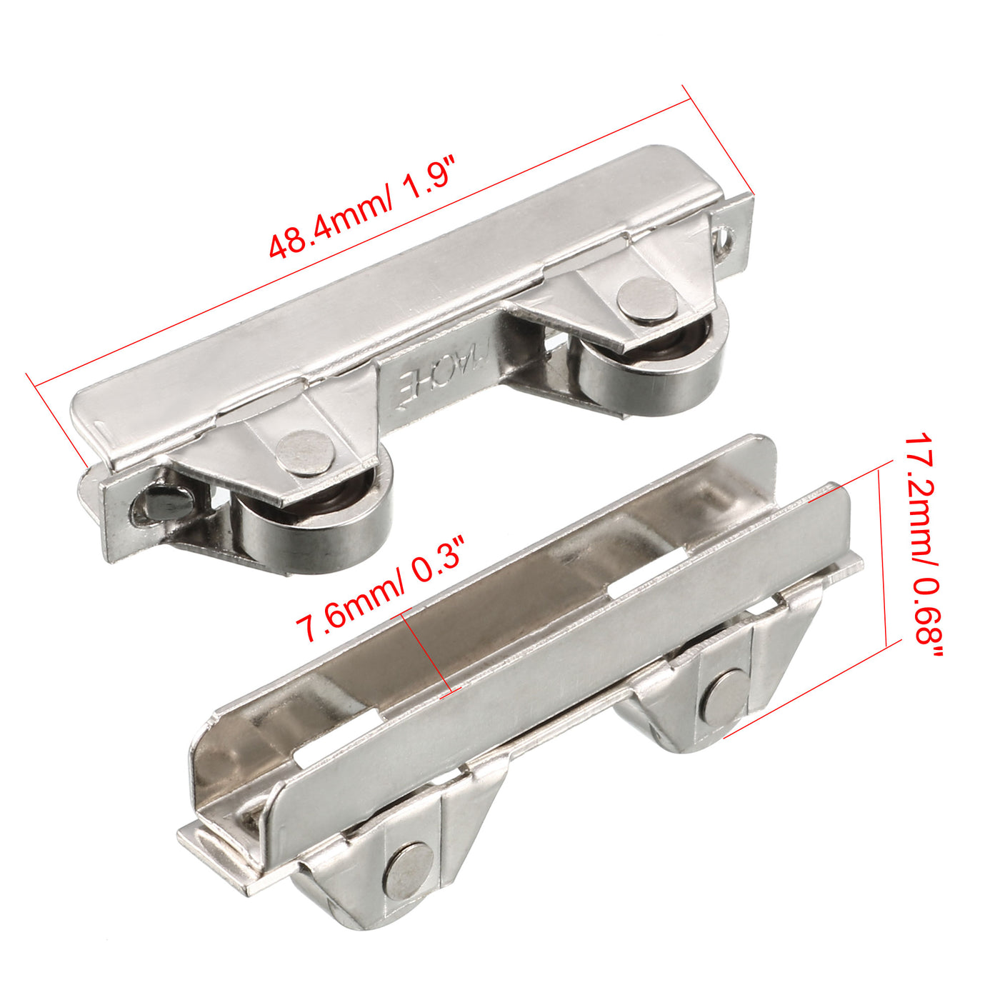 Harfington 5pcs 6mm Metal Axles Window Pulley Door Sliding Two Rollers Wheel