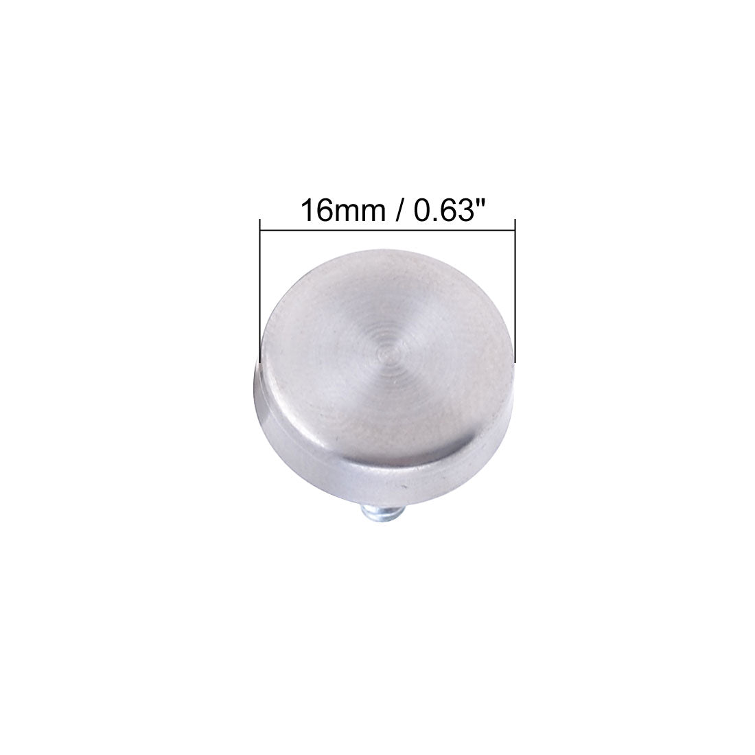 Harfington Stainless Steel Mirror Nails with 16mm Screw Cap 8-Piece