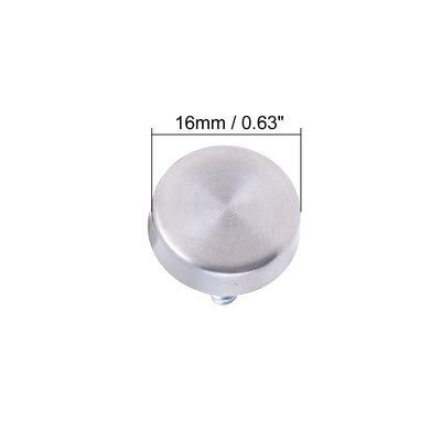 Harfington Stainless Steel Mirror Nails with 16mm Screw Cap 8-Piece