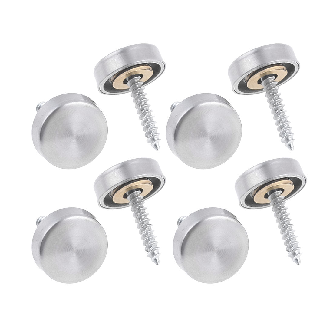 Harfington Stainless Steel Mirror Nails with 16mm Screw Cap 8-Piece
