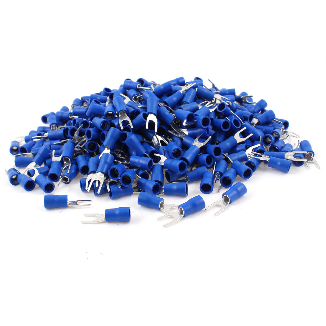 Harfington 1000pcs Blue Pre Insulated Fork Terminals SV2-4S for AWG 16-14 Wire #8 Stud