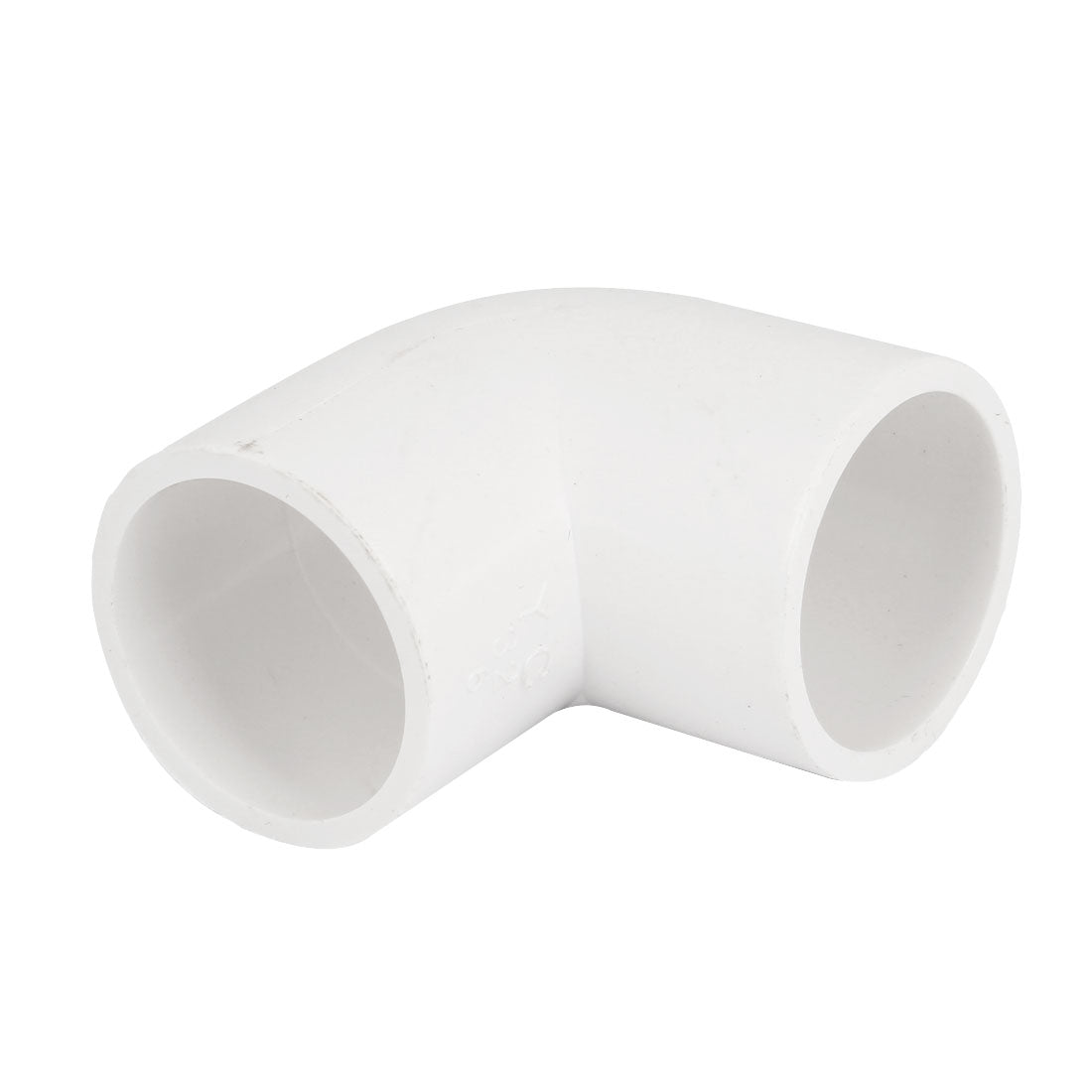 Harfington White PVC 32mm Inner Diameter Bent Elbow Electrical Wire Pipe Connector