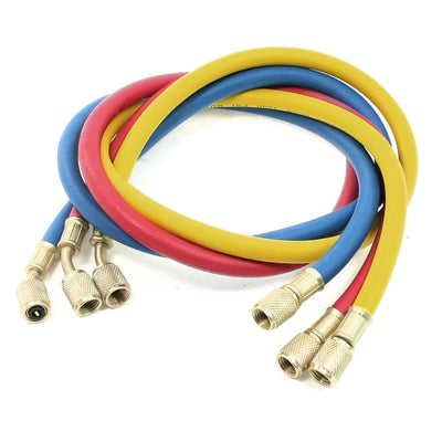 Harfington 0.47" Dia Female to Male Metal Connector Refrigeration Charging Hoses 1set