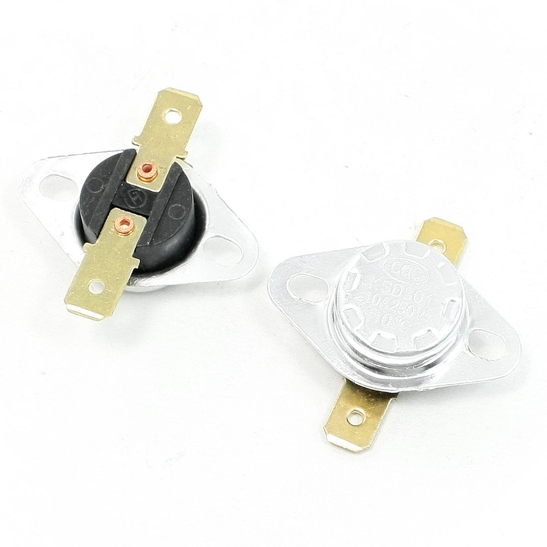 Harfington 2pcs 250V 10A 110 Celsius 230F Temperature Controlled Switch KSD301