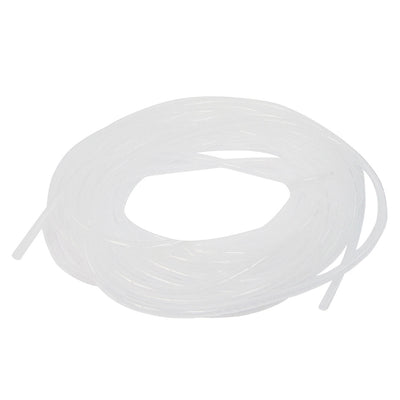 Harfington 16m×6mm Flexible PE Polyethylene Spiral Cable Wire Wrap Tube White