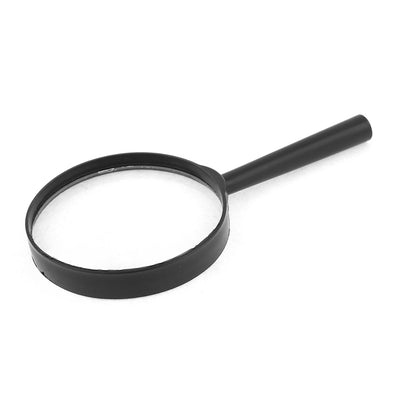 Harfington Handheld Black Plastic Frame 90mm Lens 2X Magnifier Magnifying Glass