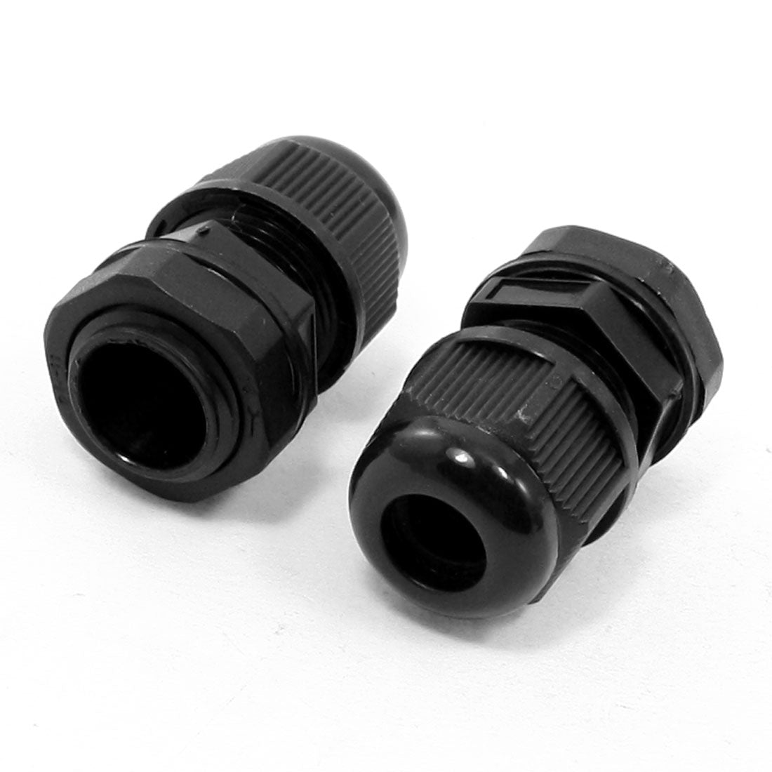 Harfington 2pcs PG11 Hard Plastic Waterproof Cable Gland Connector
